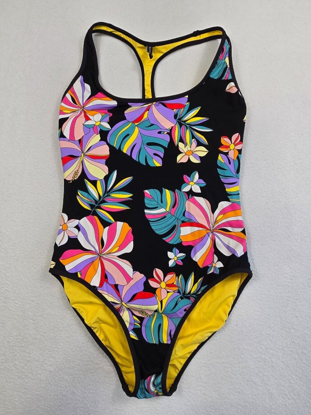 Spyder Womens Floral One-Piece Swimsuit Size M Racerback